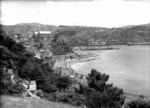 Looking down over Oriental Bay towards the city, Wellington