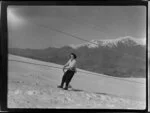 Skier using Coronet Peak tow