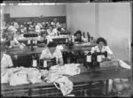 Machinists at work, Steeles Corset Factory, Avondale, Auckland