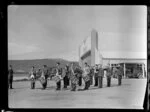 Air Training Corps band at Otago Aero Club, Taieri