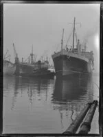 The ship, Rangitane, berthing in Auckland