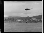 Rotorua Aero Pageant including Stan Blackmore and De Soutar about to land aircraft
