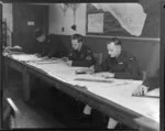 Messrs C S Grey, I G Tilison and B McGill, doing navigation refresher course, Wigram, Christchurch