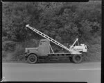 Shell Oil NZ Ltd, truck-mounted mobile crane, no 663, [Auckland?]