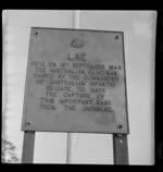 New Guinea, Lae, historical war notice