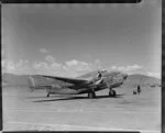 ZK-AIQ Lodestar aircraft at Paraparaumu airport