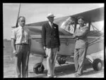 Royal New Zealand Air Command RAC pageant at Mangere, showing J D Nelson, Air Chief Marshall Sir K R Park, E S Caro