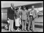 Royal New Zealand Air Command RAC pageant at Mangere, showing Sir Keith Park, Lady Park, CAS Nevill and Doc Buchanan