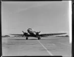 New Zealand National Airways Corporation Douglas Dakato airplane, Paraparaumu airport