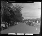 People and vehicles along the road, Ba, Fiji
