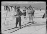 Skiers on the rope tow, Coronet Peak Ski Field, Central Otago