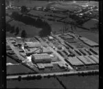 Aerial view of Hume Industries in Manurewa-Papakura area, Auckland, including farmland