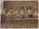 [Cook, Hinehauone Coralie], 1904-1993 :Shearers at dinner. 1935