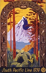 Koninklijke Paketvaart-Maatschappij :South Pacific line 1939 / K.P.M. [front cover; Mount Cook]. 1939.