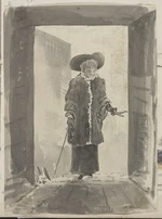 White, Annie Julia, 1852-1932 :[Woman in a doorway. ca 1886?]