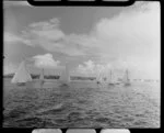 Auckland Anniversary Regatta, Auckland Harbour, showing sailing boats