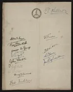 Autograph sheet - Trans-Antartic Expedition (1955-1958)