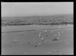 Yachting Regatta, Auckland Harbour, showing yachts and boats