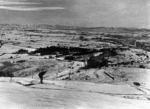 Overlooking the Canterbury Plains under snow, from behind The Sign of the Takahe