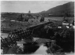 Waikanae, with rail bridge and train