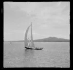 Unidentified yacht, yachting, Auckland Harbour Regatta