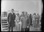 Mr A R Cutler VC, Mrs Cutler, Mrs T White and Honourable T W White (Australia), at the opening of the Christchurch Airport