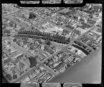 A view of Manchester Street, going towards Christchurch City, including Avon River in the foreground