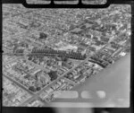 A view of Manchester Street, going towards Christchurch City, including Avon River in the foreground