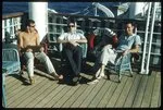 Raymond Morris and friends on the deck of the 'Neptunia', Red Sea