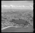 Lake Pupuke and Takapuna looking towards Northcote, North Shore, Auckland