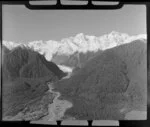 Mount Cook (right), Mount Tasman and Fox Glacier