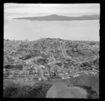 Kohimarama, Auckland, showing housing and Rangitoto Island