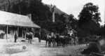 Donald Cameron's coach outside Jackson's Coaching Inn