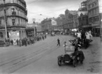 Victoria University capping parade, Lambton Quay, Wellington