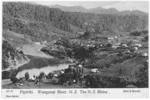 Muir and Moodie, fl 1898-1916 :Photograph overlooking Pipiriki on the Whanganui River