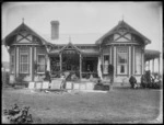 House at Putiki, during the tangi of Makere Wikitoria Taitoko - Photograph taken by Frank James Denton