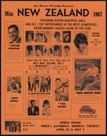 Joe Brown proudly presents Miss New Zealand 1967 ... Opera House [Wellington], 28 April - 2 May [1967]
