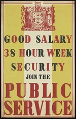 Williams, Samuel Marsh, 1908-1976: Good salary; 38 hour week, security. Join the Public Service [1940s]