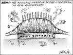 News. The Auckland Harbour Bridge is celebrating its 45th anniversary. Happy birthday. 3 April, 2004