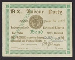 New Zealand Labour Party Bond, T A McDonnell