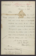 To Tana Taingakawa Te Waharoa from Morpeth, with copy of letter from Aperahama Patene, re Waitetuna Pirongia