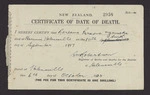 Death certificate of Rereana Paraone Ngawaki