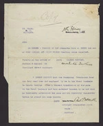 To Kaihau and Mahuta Tawhiao from Jackson and Russell, re loan and promissory note...