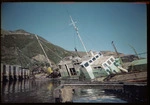 Launch Marlyn sunk at Shelly Bay, Wellington