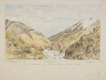 Haast, Johann Franz Julius von, 1822-1887: View of Whitcombe's Pass from the banks of the Pass Stream