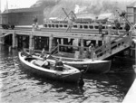 Scene at the fishing jetty, George Street wharf, Port Chalmers, Dunedin