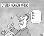 Oyster season opens. "$2...$4...$6......" 5 March, 2008