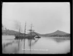 Sailing ship Inverurie being towed to Dunedin