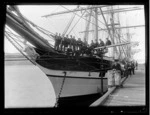 Prow of the sailing ship Parsee at Port Chalmers.