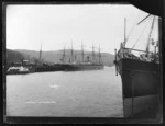 Scene at Port Chalmers with the ship RMS Doric